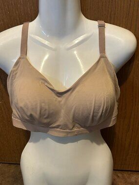 Warner’s All You Need XL TG Nude Wireless Comfort Bra Stretch Lounge Everyday